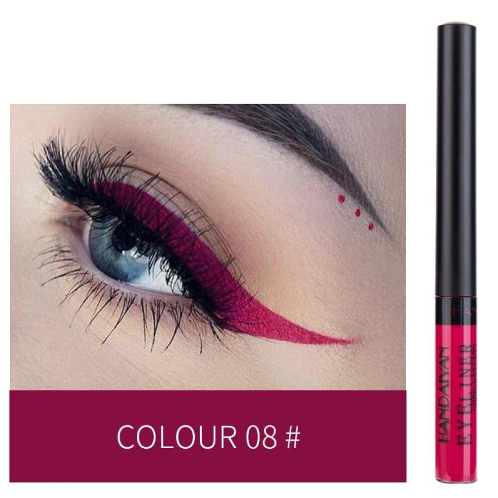 (8) Multi-colored Eyeliner Marker Pen Makeup Waterproof Liquid Eye Liner Pencil Brown White Bright Colors Long-lasting