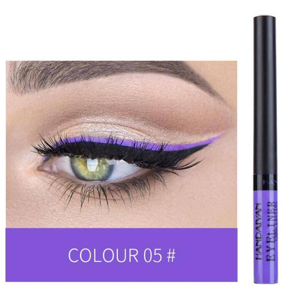 (5) Multi-colored Eyeliner Marker Pen Makeup Waterproof Liquid Eye Liner Pencil Brown White Bright Colors Long-lasting