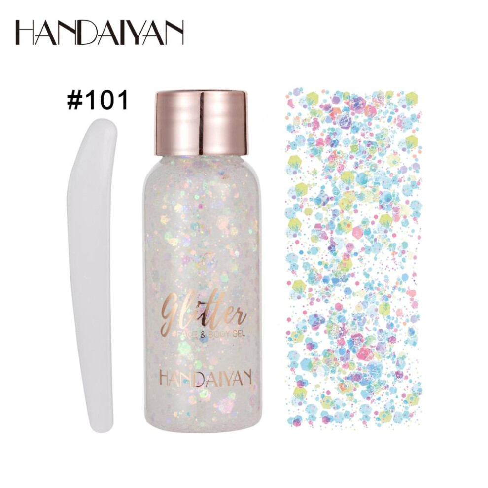 (101) Handaiyan Eye Glitter Nail Hair Body Face Stickers Gel Art Loose Sequins Cream Diamond Jewels Rhinestones Makeup Party Festival