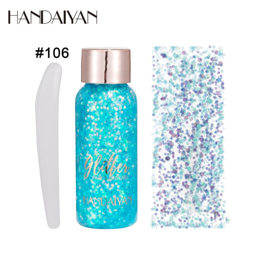 (106) Handaiyan Eye Glitter Nail Hair Body Face Stickers Gel Art Loose Sequins Cream Diamond Jewels Rhinestones Makeup Party Festival