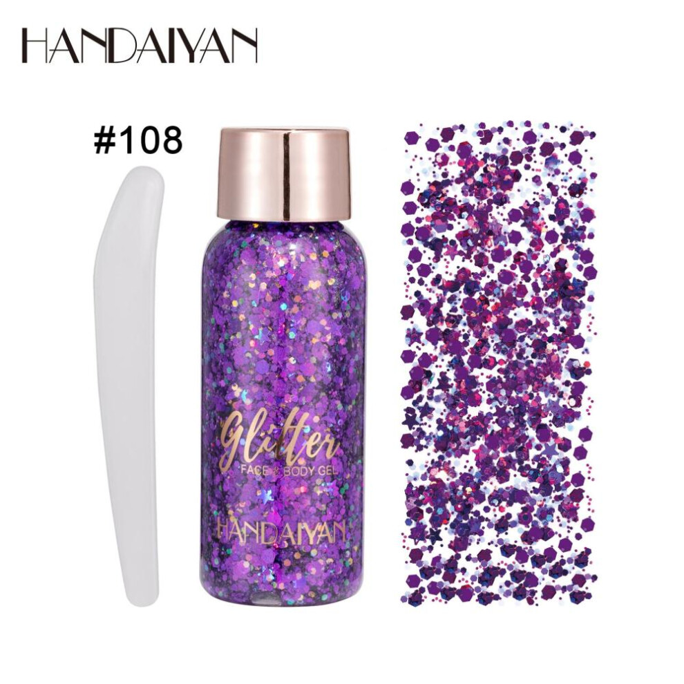 (108) Handaiyan Eye Glitter Nail Hair Body Face Stickers Gel Art Loose Sequins Cream Diamond Jewels Rhinestones Makeup Party Festival