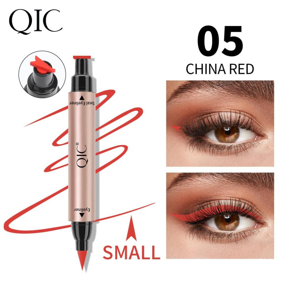 (05) Colour Eyeliner Stamp Seal Pen Long Lasting Waterproof Blue Eye Liner Liquid Black Pencil Make-up for Women Cosmetics Tool