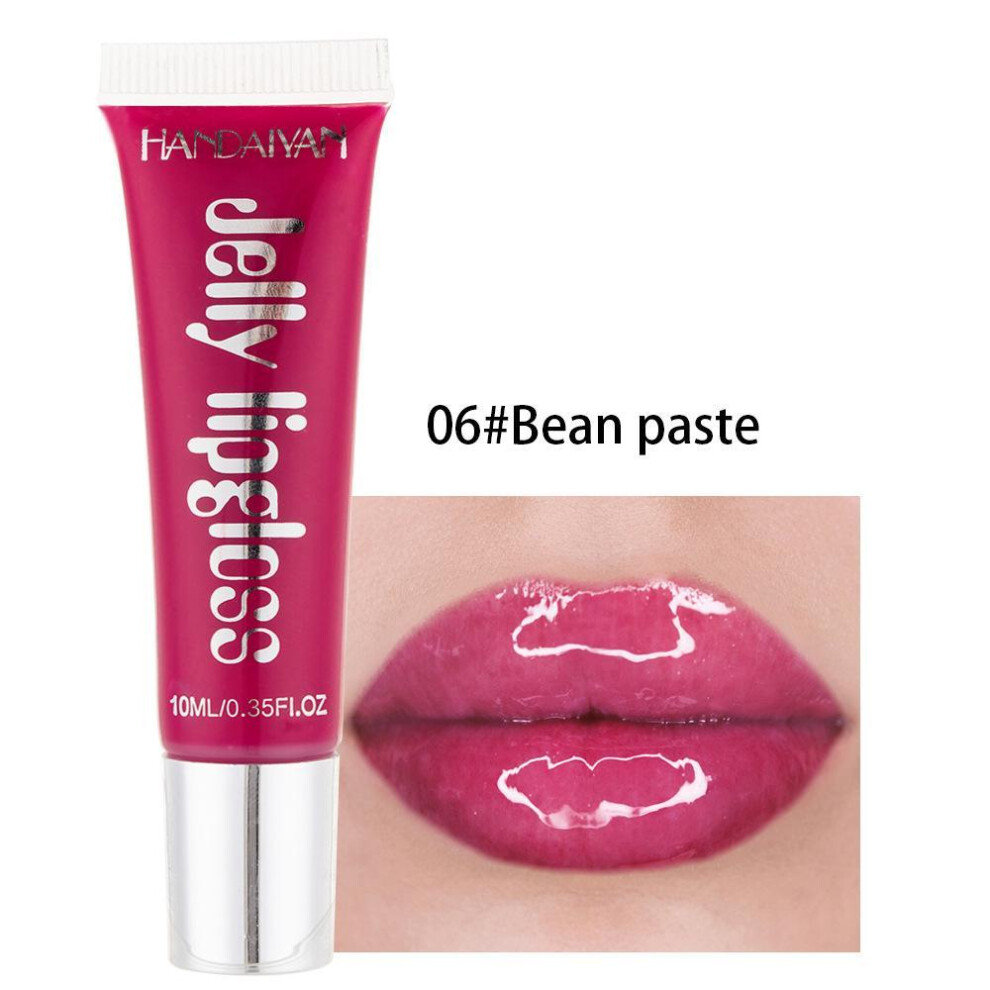 (06) Handaiyan Moisturize Jelly Lip Gloss Longlasting Glitter Red Nude Lipstick Liquid Waterproof Lipgloss Makeup