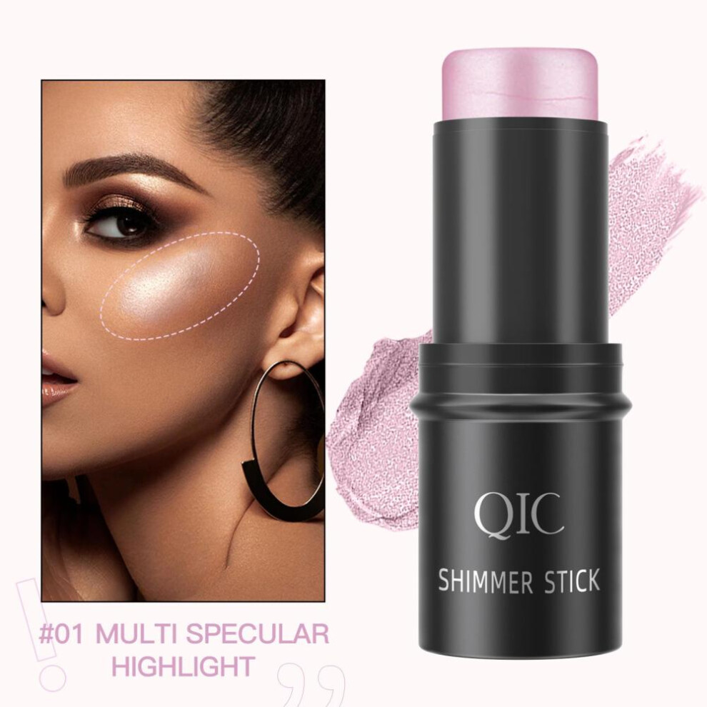 (01) Glitter Highlighter Bronzer Contour Stick For Face Blush Shimmer Powder Creamy Makeup Cosmetics