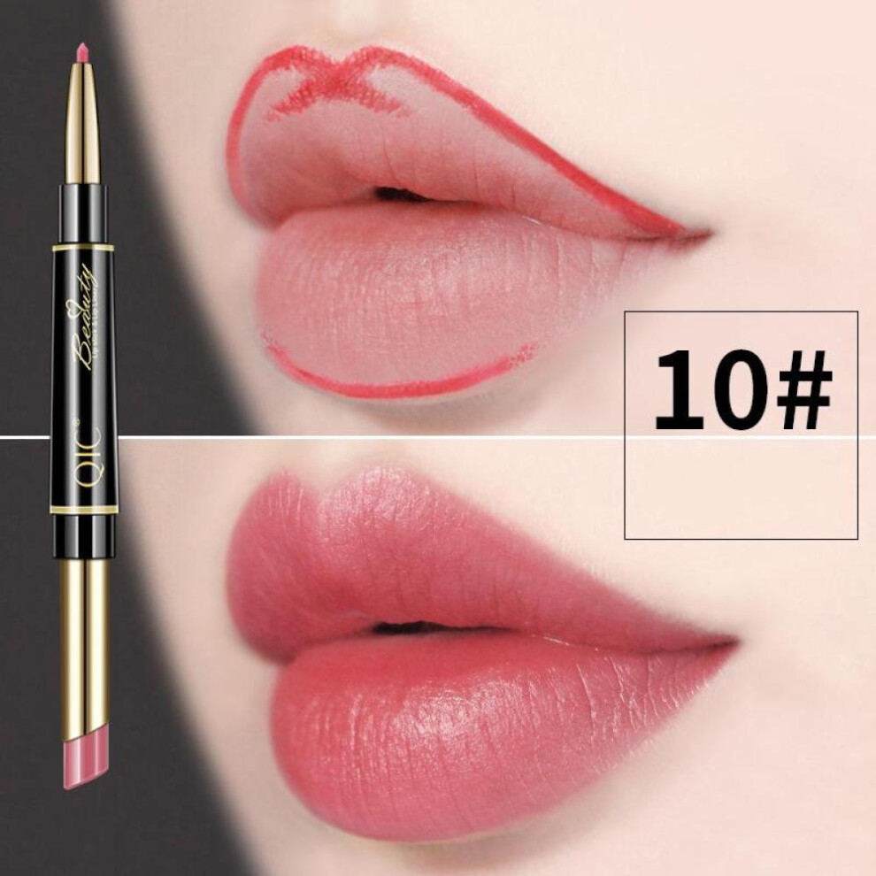 (10) 2 In 1 Waterproof Matte Lip Liner Pencil