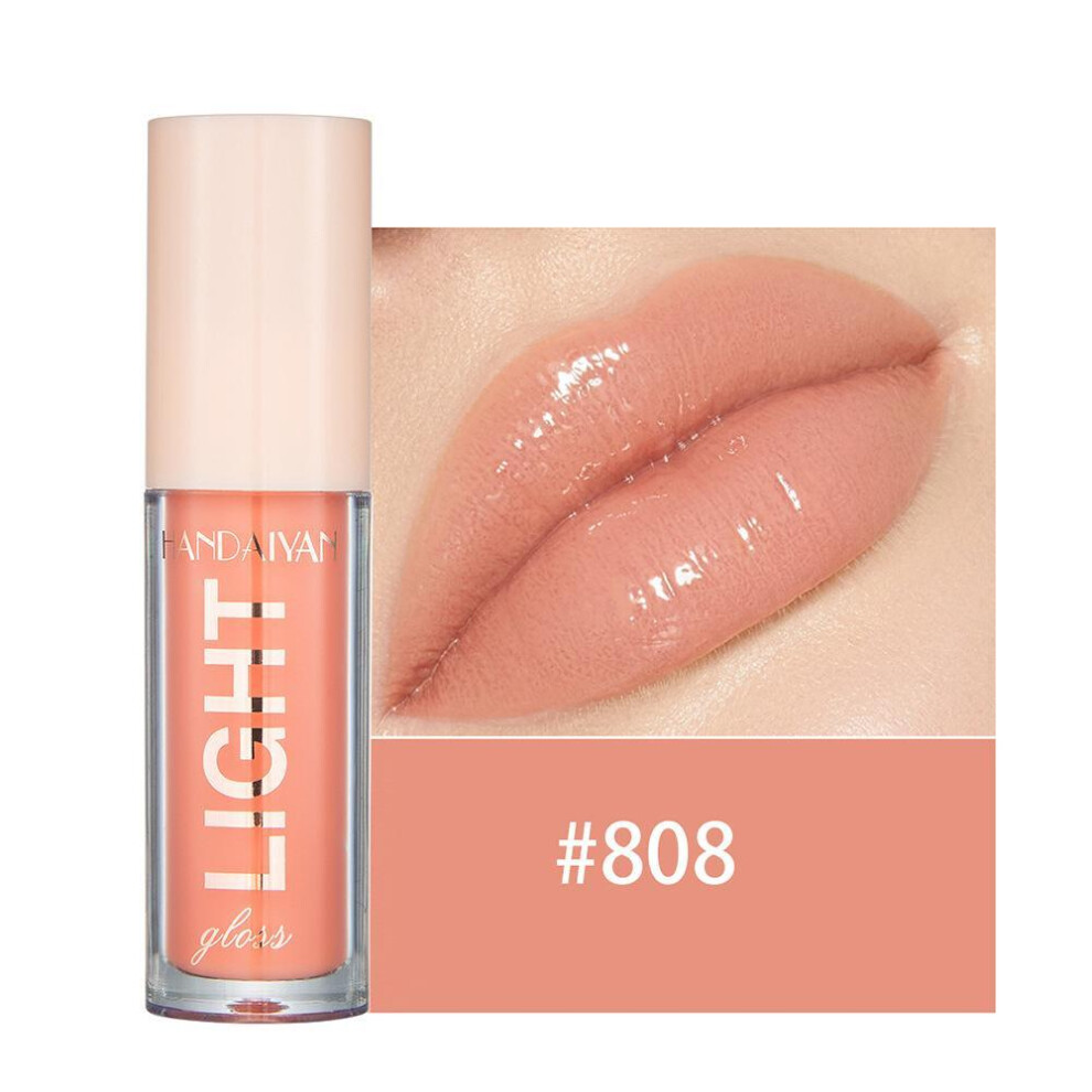 (808) Handaiyan Lip Gloss Sexy Plump Glitter Crystal Jelly Red Nude Lipstick Liquid Waterproof Moisturize Oil Lipgloss Makeup