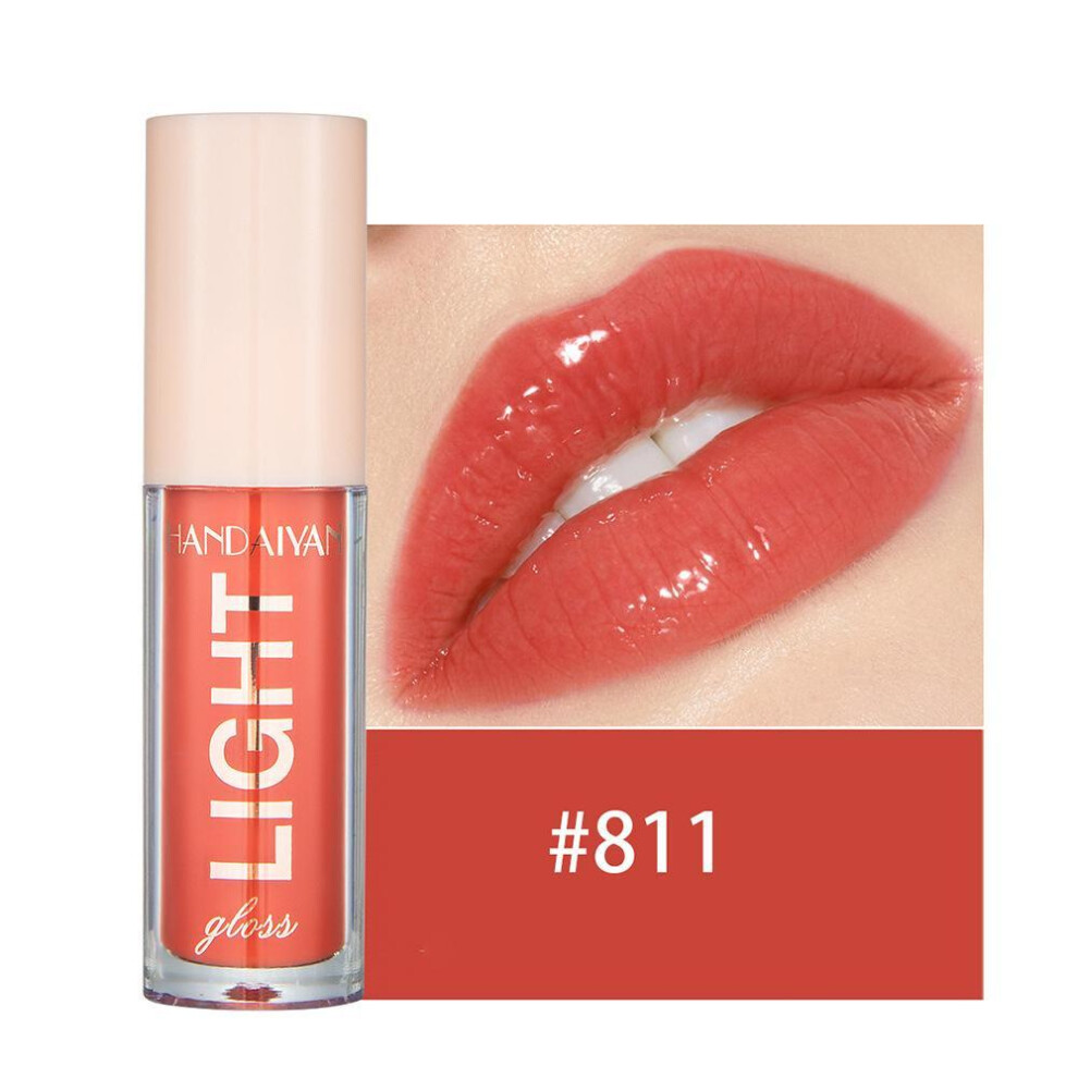 (811) Handaiyan Lip Gloss Sexy Plump Glitter Crystal Jelly Red Nude Lipstick Liquid Waterproof Moisturize Oil Lipgloss Makeup