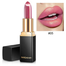 (05) Handaiyan 9 Colors Glitter Matte Velvet Nude Lipstick Shimmer Sexy Red Pigments Makeup Long Lasting Waterproof Profissional