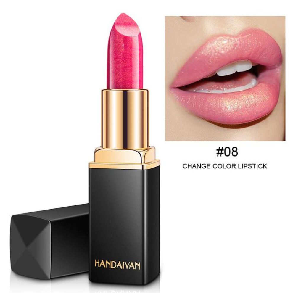 (08) Handaiyan 9 Colors Glitter Matte Velvet Nude Lipstick Shimmer Sexy Red Pigments Makeup Long Lasting Waterproof Profissional