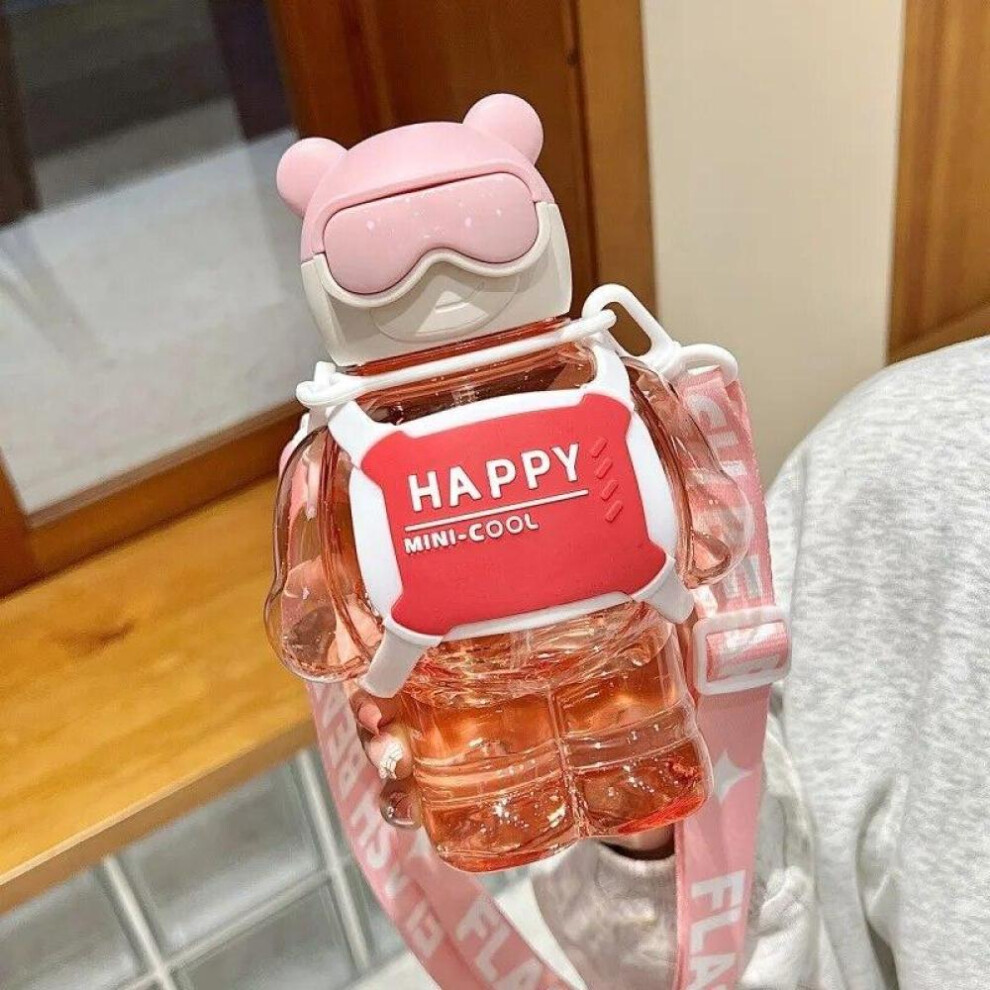 800ML Sports Water Bottle With Straw Large Capacity Plastic Water Cup For Travel Portable Backpack Kettle Children Cup BPA Free