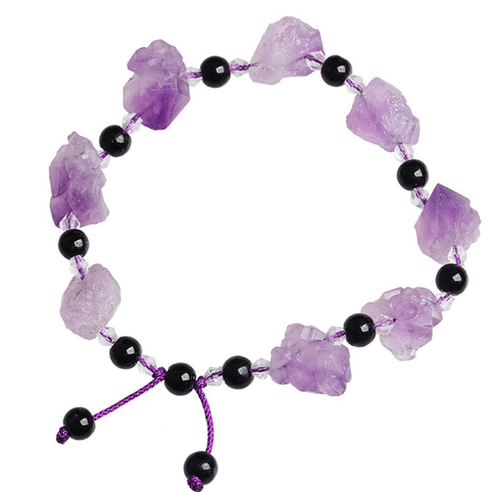 Natural Amethyst Diy Bracelet Irregular Healing Stone Purple Gravel Mineral Specimen Raw Quartz Crystal Necklace Gifts Jewelry