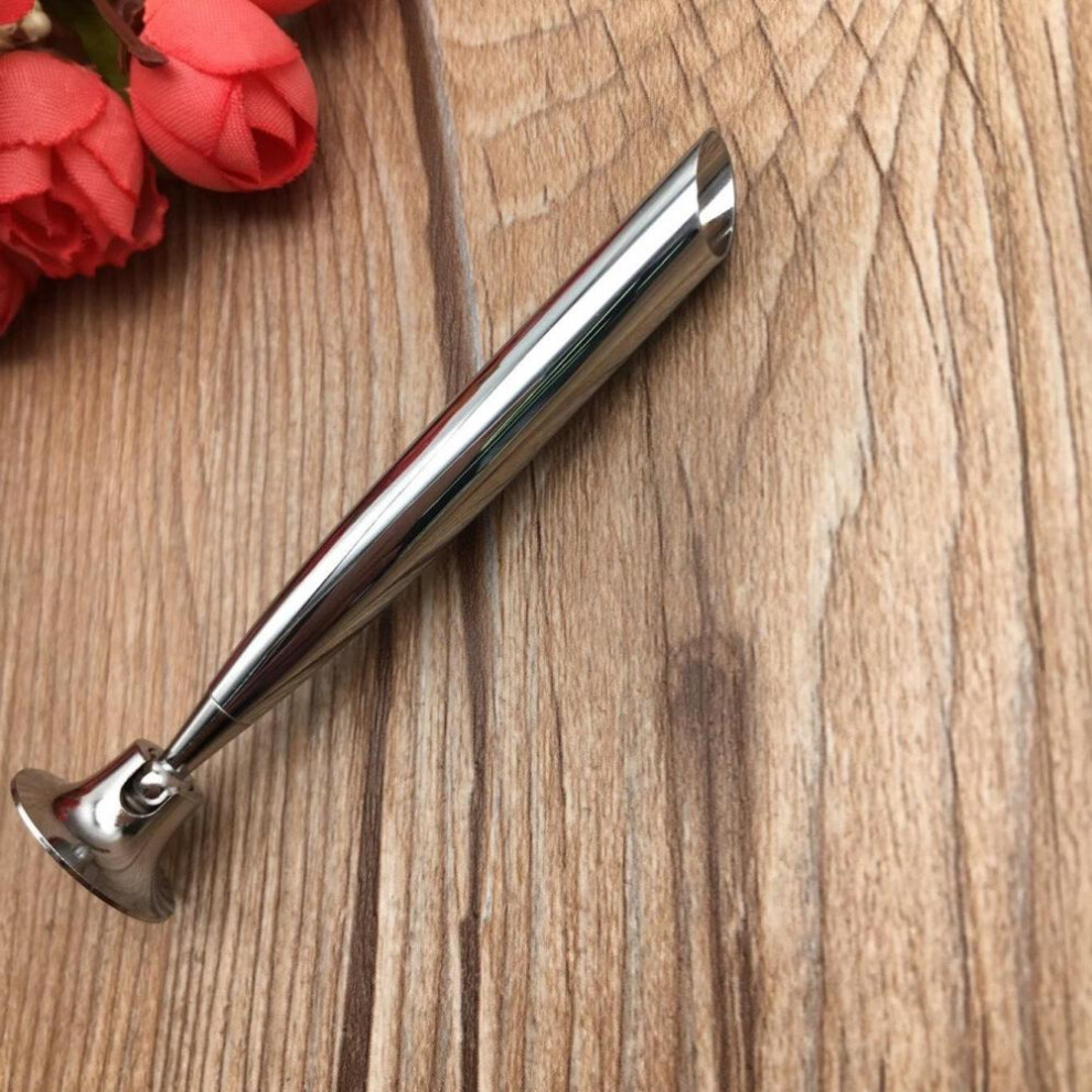 (Silver) Desktop Pen Pencil Ballpoint Pen Rotating Stand Hotel Front Desk Signature Pen Base Gold Silver Fixed Base Student Stationery