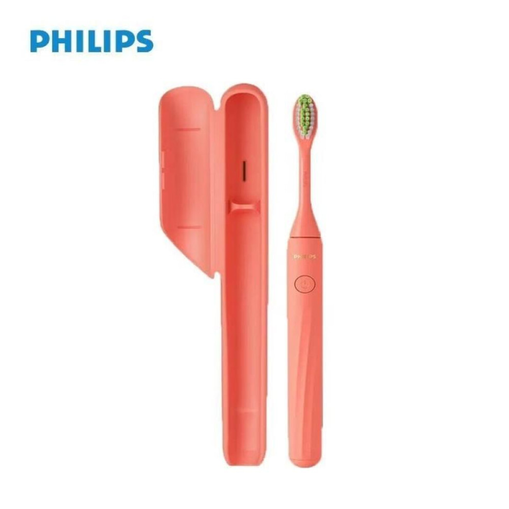 (red) Philips One Series Sonic Travel Electric Toothbrush