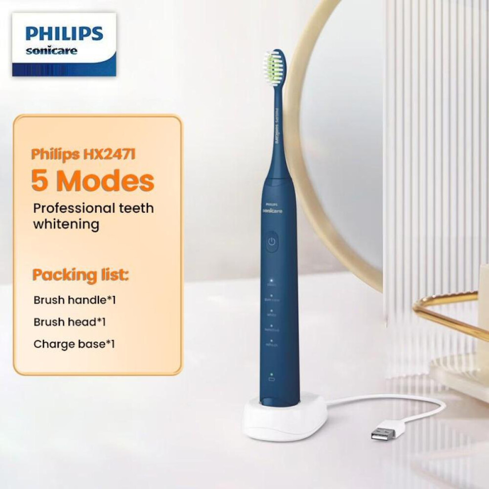 (blue) Philips Hx2471 Electric Toothbrush Couples Gift