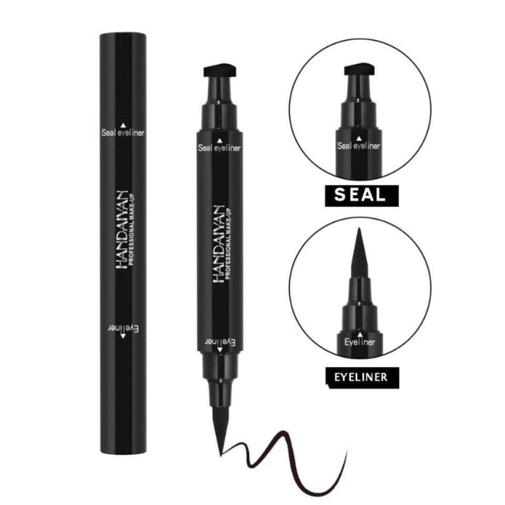 HANDAIYAN Double Head Black Eyeliner Pen Long Lasting Waterproof Eye Liner Liquid Pencil Make-up Tool