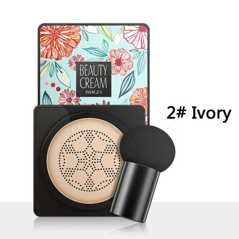 (ivory) Mushroom Air Cushion Sponge Head Concealer BB Cream Cushion Liquid Foundation CC Cream Concealer Moisturizing Makeup