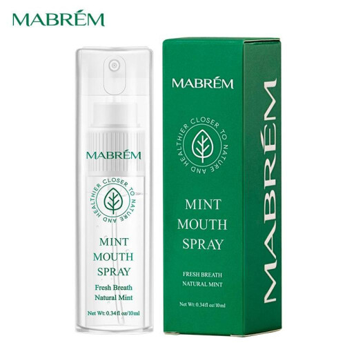 MABREM MINT MOUTH SPRAY Bacteriostatic Oral Care Spray Stop Bad Breath Stench Clean Mouth Freshener