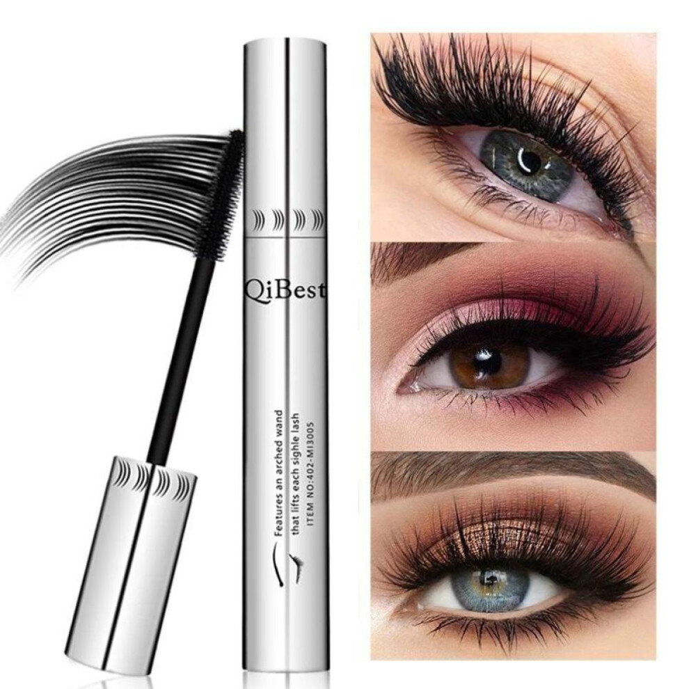 4D Silk Fiber Mascara - Waterproof, Black, Thickening