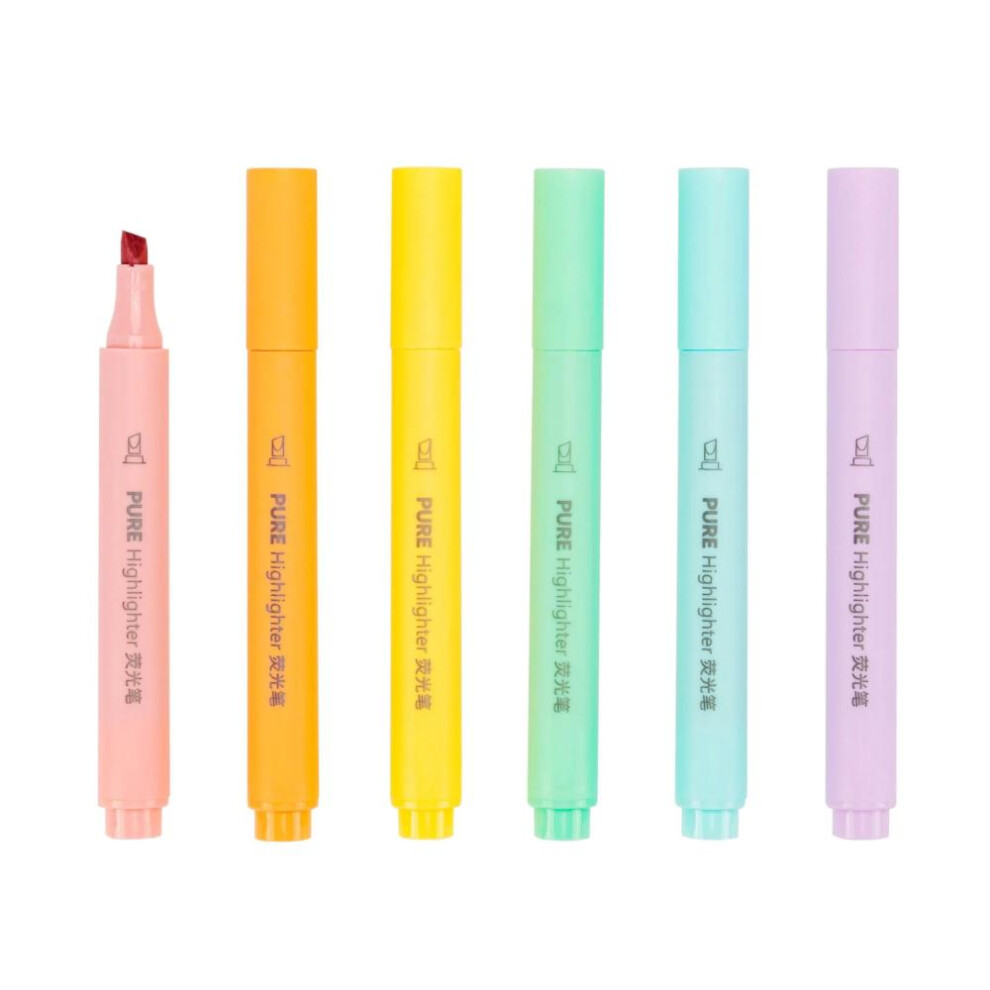 Pastel Color Macaron Highlighter Pen Marker Pens Fluorescent Pen Drawing Highlighters Cute Stationery School Supplies