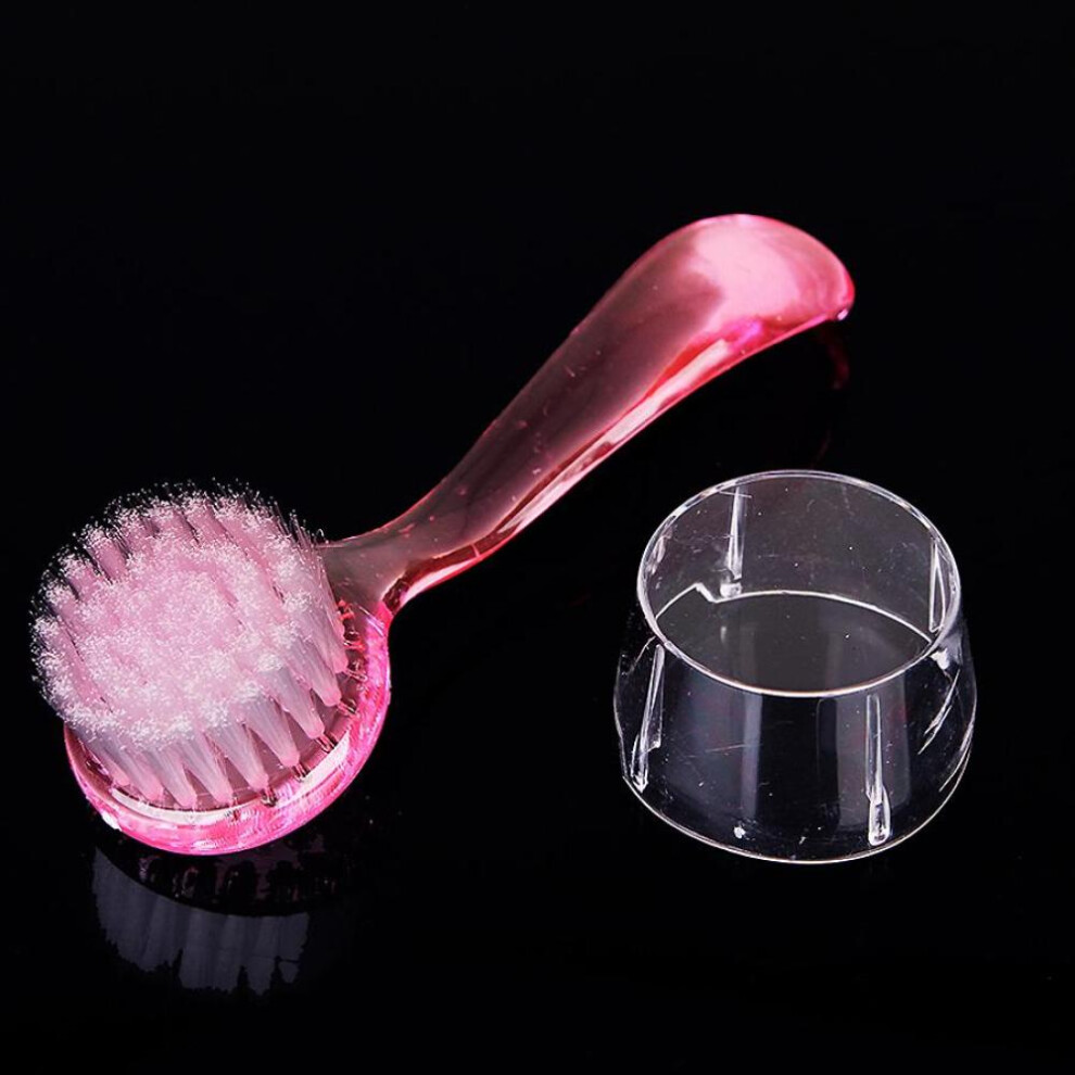 Round Head Nail Art Cleaning Brush with Lid Dust Remove Brush Manicure Tool