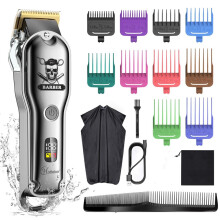 HATTEKER Hair Clipper Mens Beard Trimmer Professional Cordless Rechargeable Hair Cutter Kit Barber Shop Strong Power