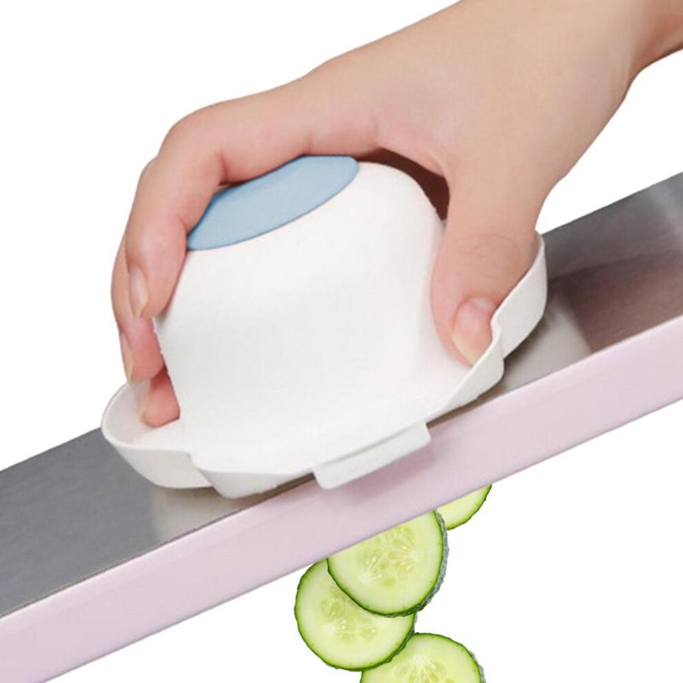 (Blue) Finger Guards For Cutting Kitchen Anti Cut Hand Protectors Finger Protective Tools For Grater Slicer Shredder Food Safety Holder