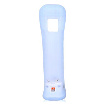 (White Accelerator with silicon case) Handle Sensor Motion Plus Accelerator for Wii with Silicon Case Cover