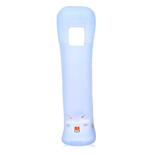 (White Accelerator with silicon case) Handle Sensor Motion Plus Accelerator for Wii with Silicon Case Cover