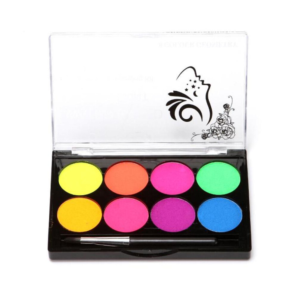 8 Colors Fluorescent Face Body Art Paint Glow Oil Painting Halloween Party Fancy Dress Beauty Makeup Tool