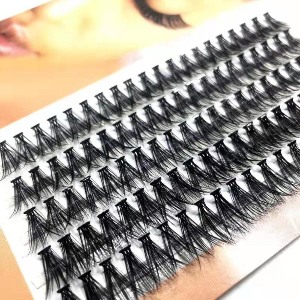 (14mm) 5 Rows Women Beauty Mink Eyelash Extension Volume False Eyelashes Individual Lashes Natural Soft Thick Cluster Eyelashes