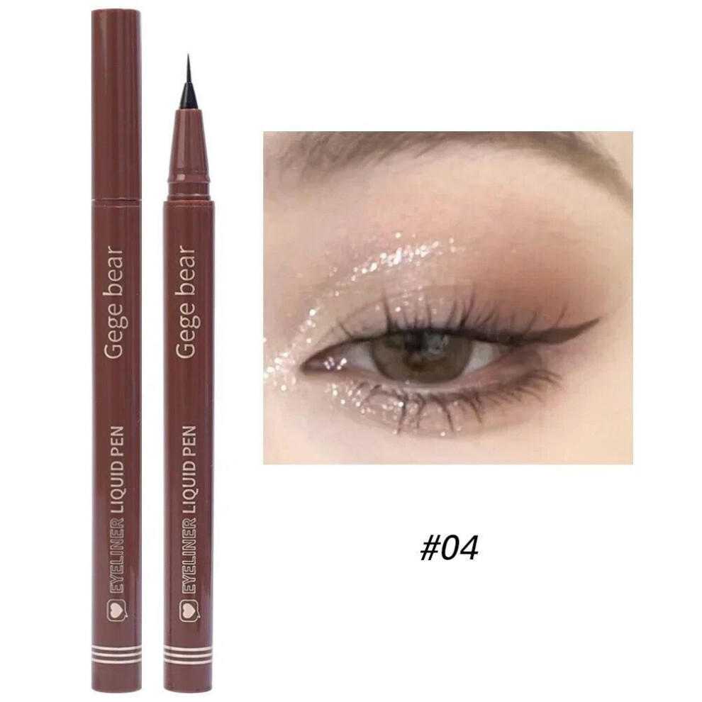 (Multicoloured) Smooth Liquid Eyeliner Pen Waterproof Lasting Black Brown Quick Drying Ultra-fine Lower Eyelash Pen Eye Makeup