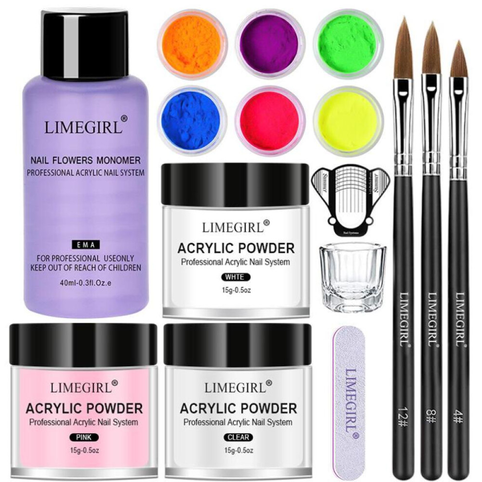Acrylic Nail Kit Nails Acrylic Powder Manicure Set Profesional with Liquid Tips for Nails Extension