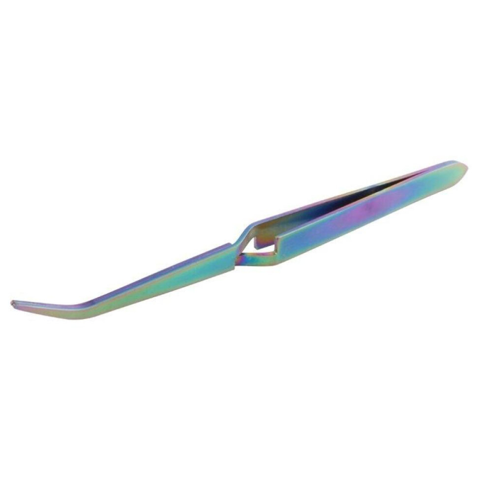 (Multicolor) Nail Art Cross Shaping Tweezers Nipper Manicure Finger Pinching Tool Picking Rhinestone Acrylic UV