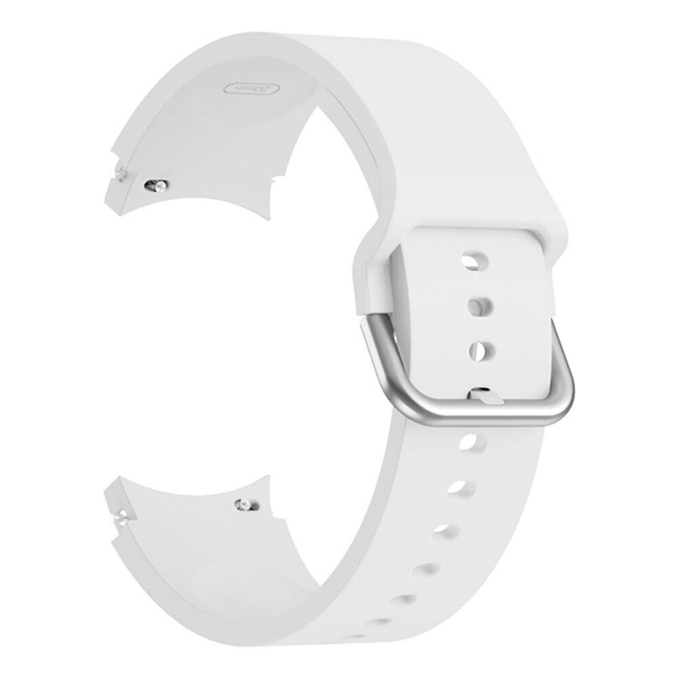 (, Galaxy Watch4 44Mm) Silicone Watch Band Strap For Samsung Galaxy Watch 7 6 4 / Watch 5 40Mm 44Mm Wristband Strap For Watch 4 Classsic 42Mm 46M White 8161951469505