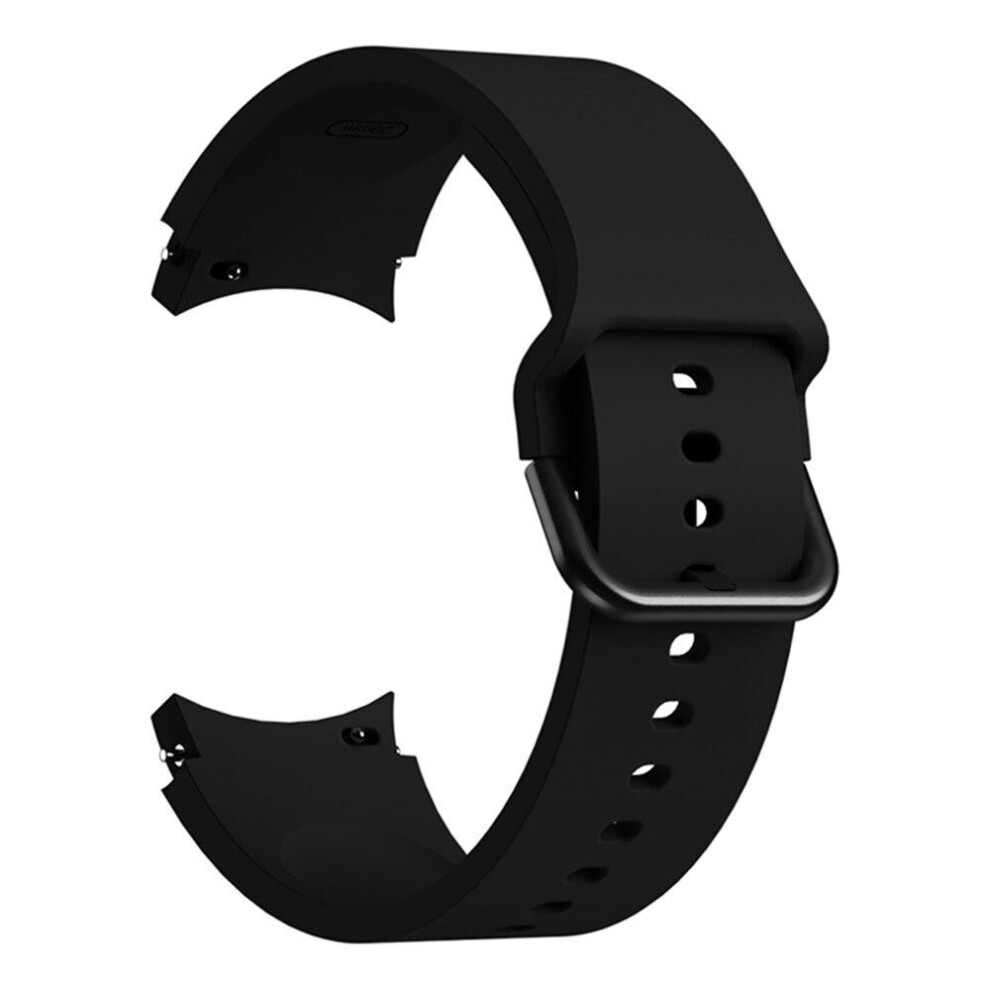 (, Galaxy Watch4 44Mm) Silicone Watch Band Strap For Samsung Galaxy Watch 7 6 4 / Watch 5 40Mm 44Mm Wristband Strap For Watch 4 Classsic 42Mm 46M Black 8161951469512