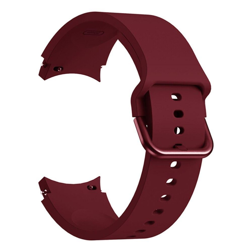 (Wine Red, Galaxy Watch4 44mm) Silicone Watch Band Strap For Samsung Galaxy Watch 7 6 4 / Watch 5 40mm 44mm Wristband Strap for Watch 4 Classsic 42mm-image-OPC-PFQYSMQ-NEW