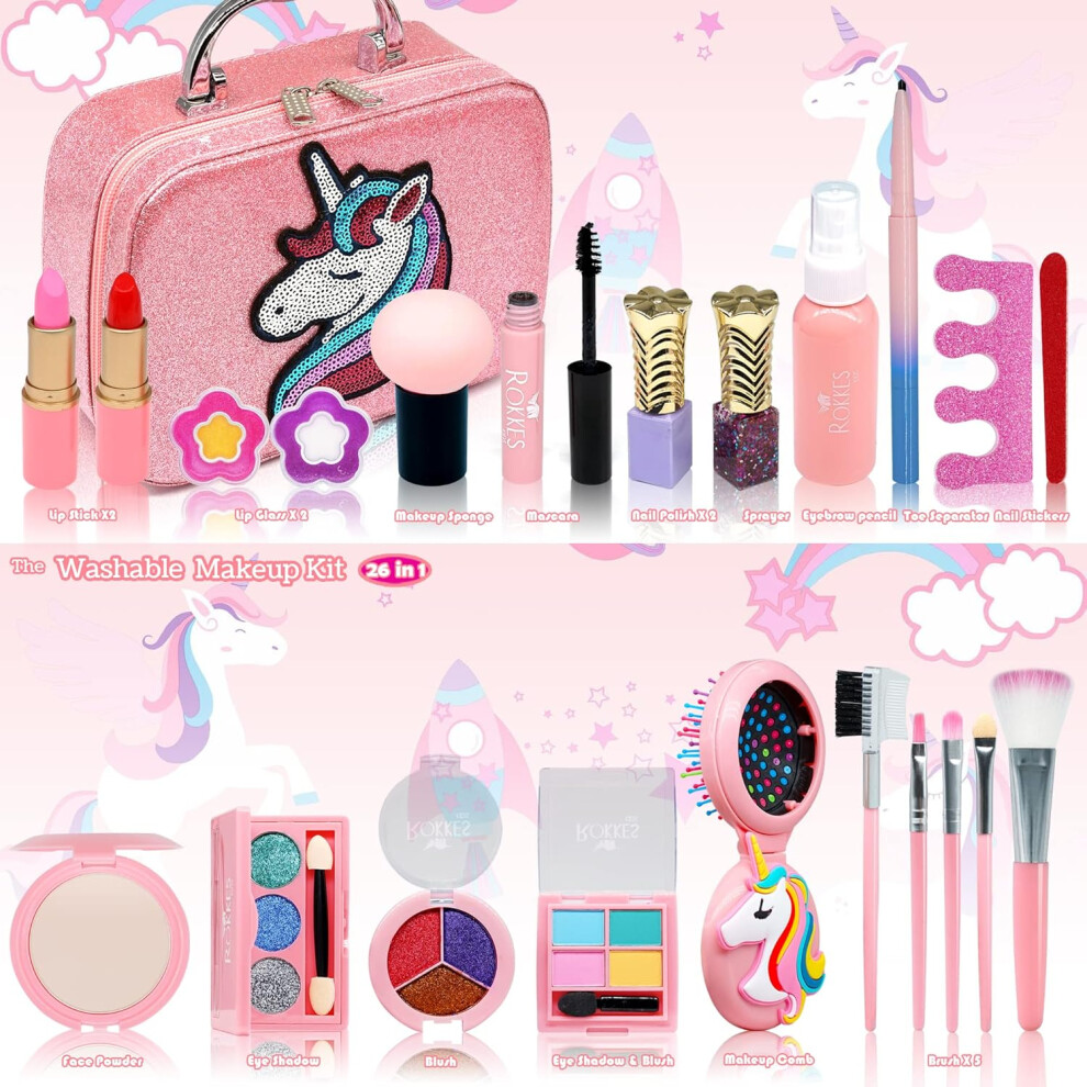 printed-makeup4-year--unicorn-teenage-washable-make-up-starter-kit--childrens-princess-pretend-play-games-toys-presents--little-girl-birthday-gifts-set