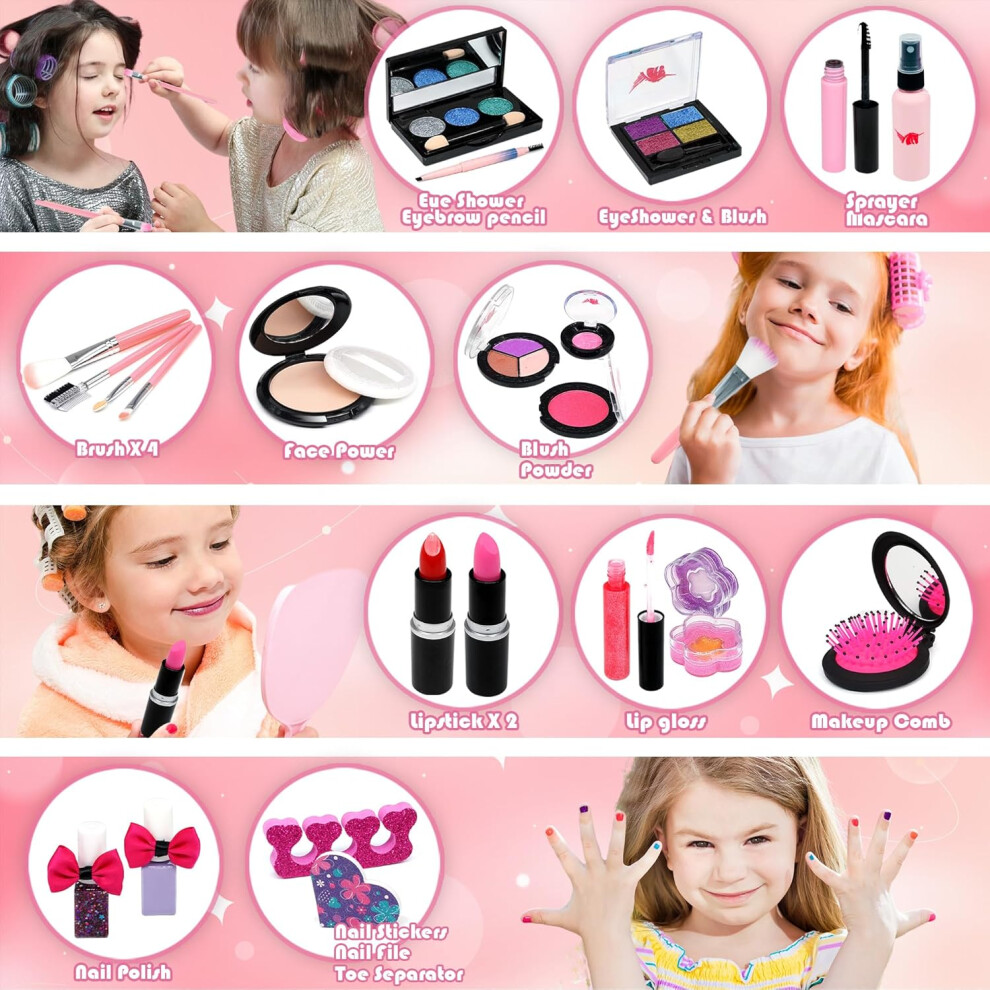 girls-makeup4-year--unicorn-teenage-washable-make-up-starter-kit--childrens-princess-pretend-play-games-toys-presents--little-girl-birthday-gifts-set
