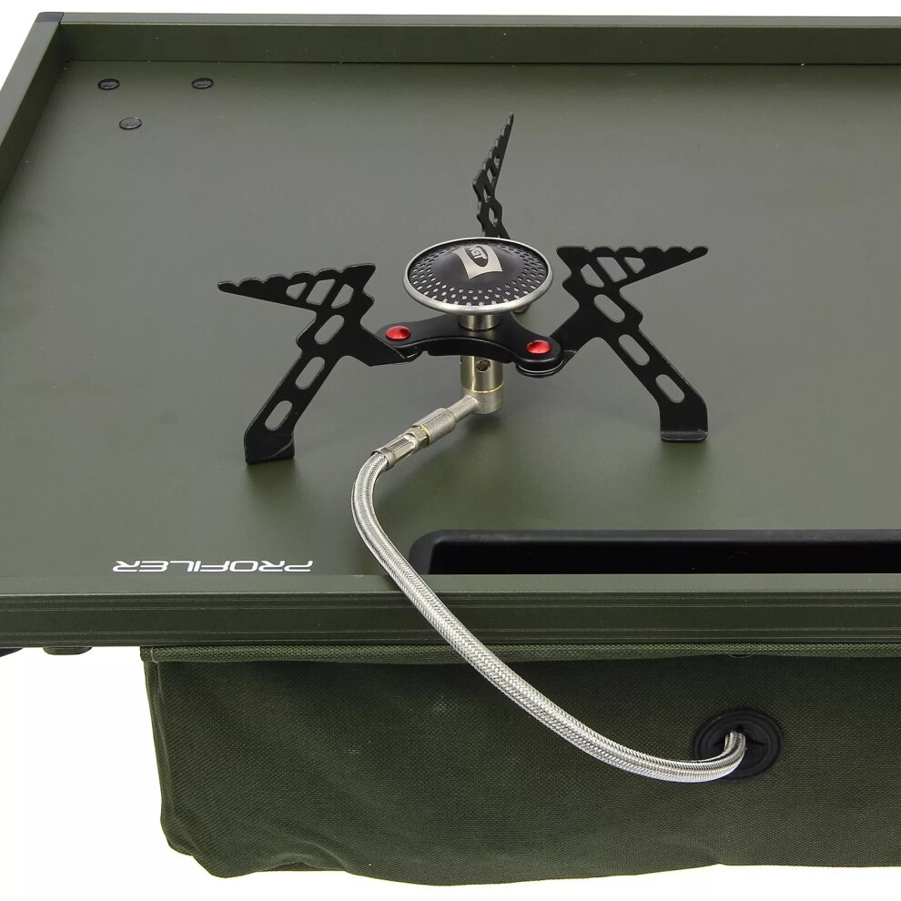 NGT Profiler Bivvy Table  with Drop Down Storage Bag with stove