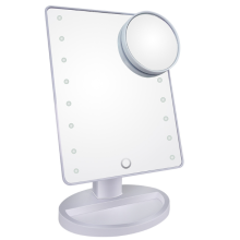 (22 lights (with magnifying glass)) MCBOSON - Mirror | Women's Gifts | Desktop LED Lighted Makeup Mirror
