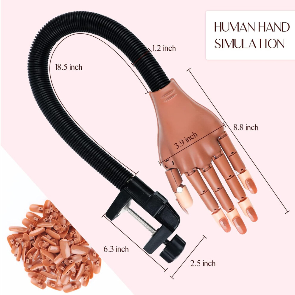 1a-----no-1--practice-hand------flexible-moveable-fake-hands--manicure-trainng-hand-nail-kit-for-beginners--movable-nail-maniquin-hand-with-200pcs-nail-tips--nail-glues