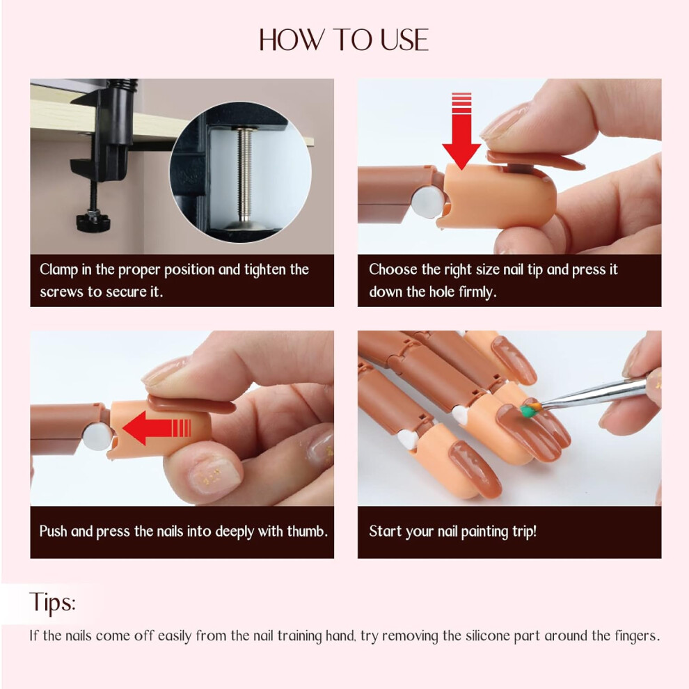 1a-----no-1--practice-hand------flexible-moveable-fake-hands--manicure-trainng-hand-nail-kit-for-beginners--movable-nail-maniquin-hand-with-200pcs-nail-tips--nail-glues