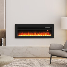 40 Inch 1800W Multifunctional Electric Fireplace - Black