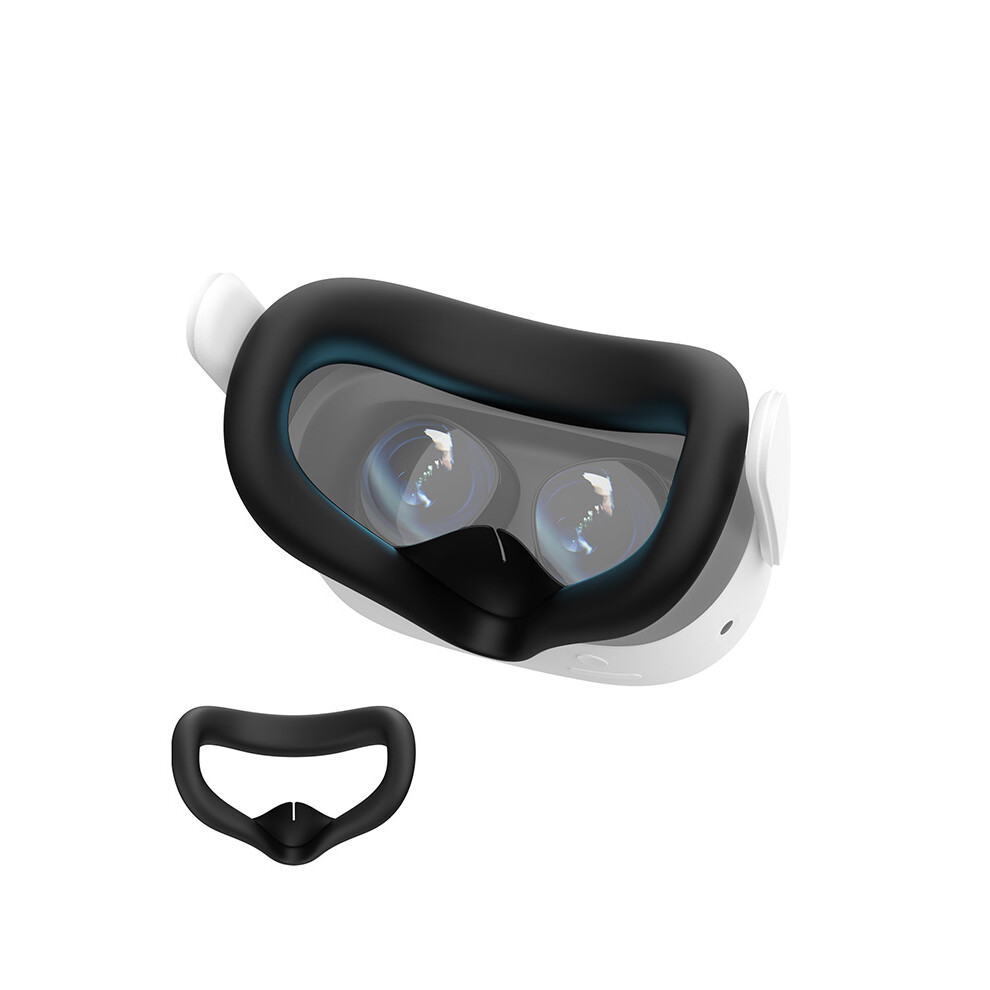 (Black) Vr Glasses Silicone Mask Accessories For Meta Quest 3S Black 606096958210