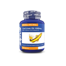 Cod Liver Oil 1000mg, 360 Capsules of High Strength Fish Oil,