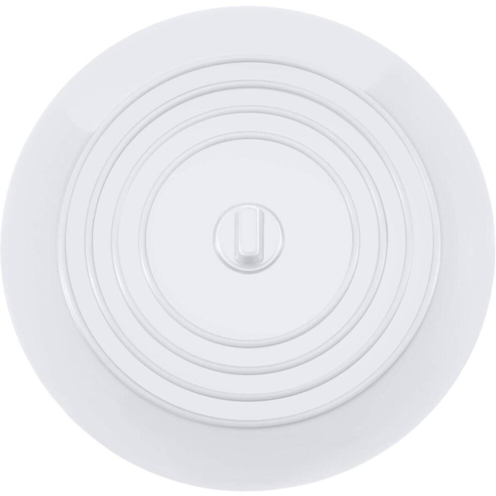 (White) Silicone Floor Drain Cover Kitchen Sink Bathtub Hair Stopper Bathroom Strainer Filter