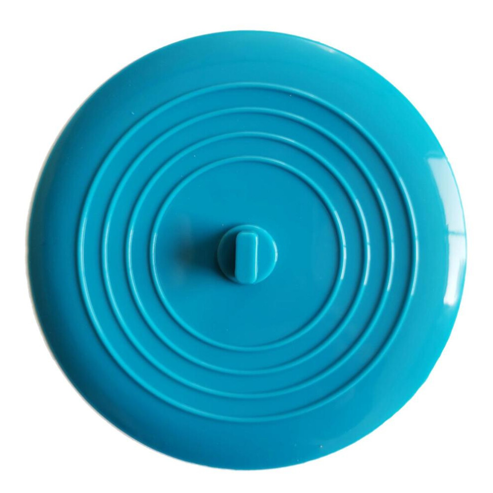 (Blue) Silicone Floor Drain Cover Kitchen Sink Bathtub Hair Stopper Bathroom Strainer Filter