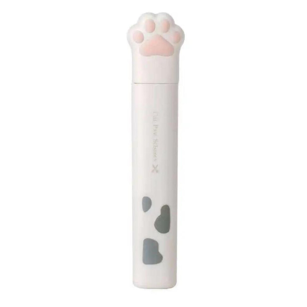 (White) Cute Multifunctional Stainless Steel Hand Scissors Mini Portable Kawaii Cat Paw Art Scissors School Stationery Novelty
