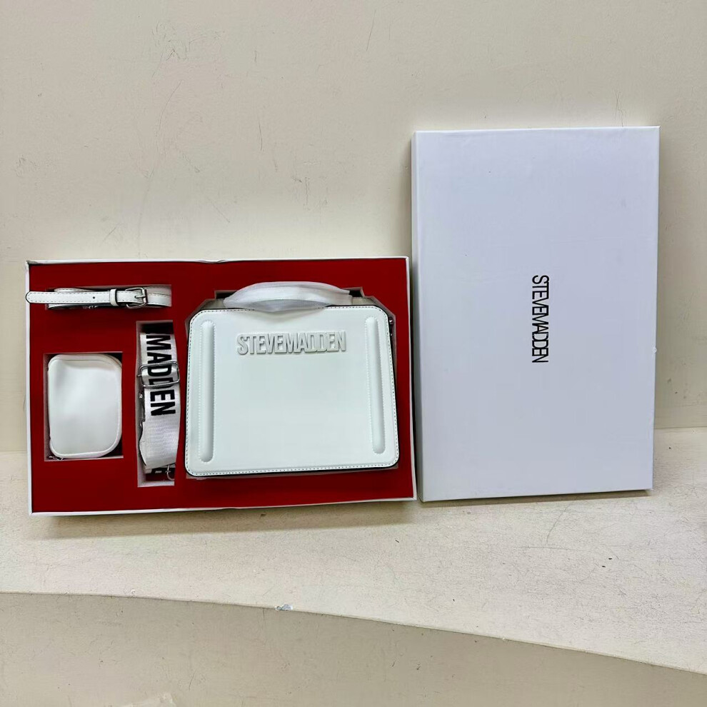 (White) Comes with a gift box-Fashion Square Bag Women's High-Quality Handbag