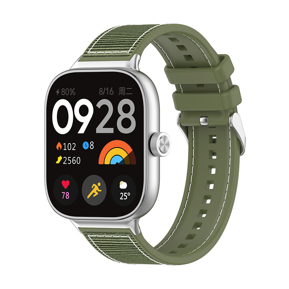 (Spruce Green) Watch Strap For Redmi Watch4/Xiaomi Band 9Pro Composite Woven Watch Strap Silicone Nylon Watch Strap Green,Not,Specified 606096958234